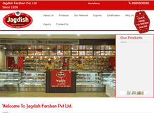 Tablet Screenshot of jagdish-farshan.com